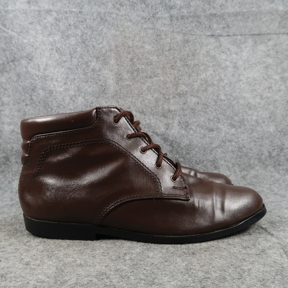 Coasters Shoes Womens 8 Chukka Boots Ankle Booties Retro Classic Brown Lace Up
